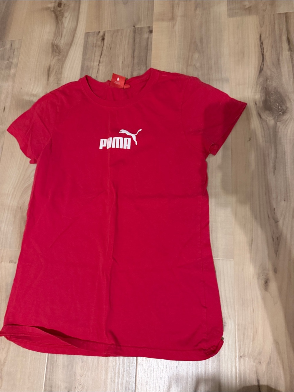 size large pink puma t shirt